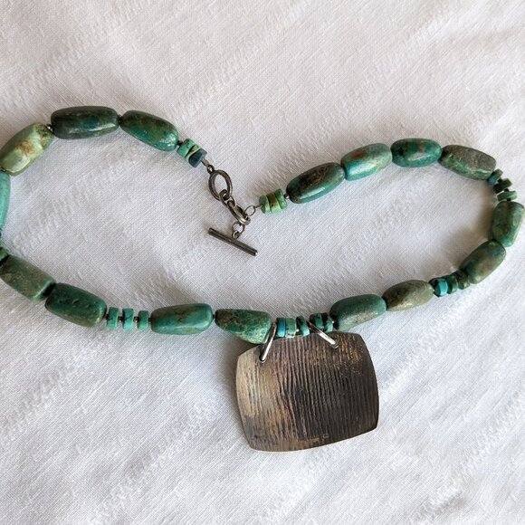 Barse Sterling Pendant on Chunky Stone Necklace-Choice of Sterling Earrings - Picture 8 of 14